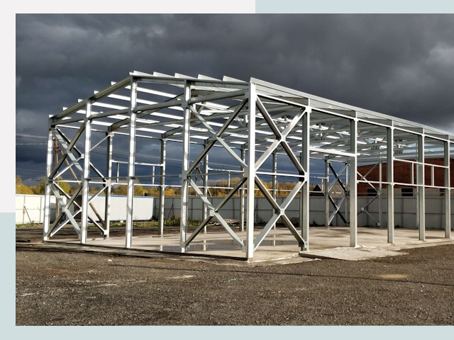 Двускатные ангары в Ишимбай от 608 руб. за квадрат