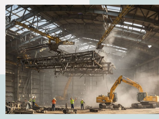 Демонтаж ангаров в Ишимбае от 608 руб. за м²