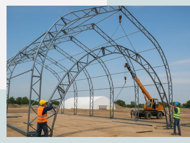 Монтаж ангаров в Ишимбае от 608 руб. - Надежно и быстро